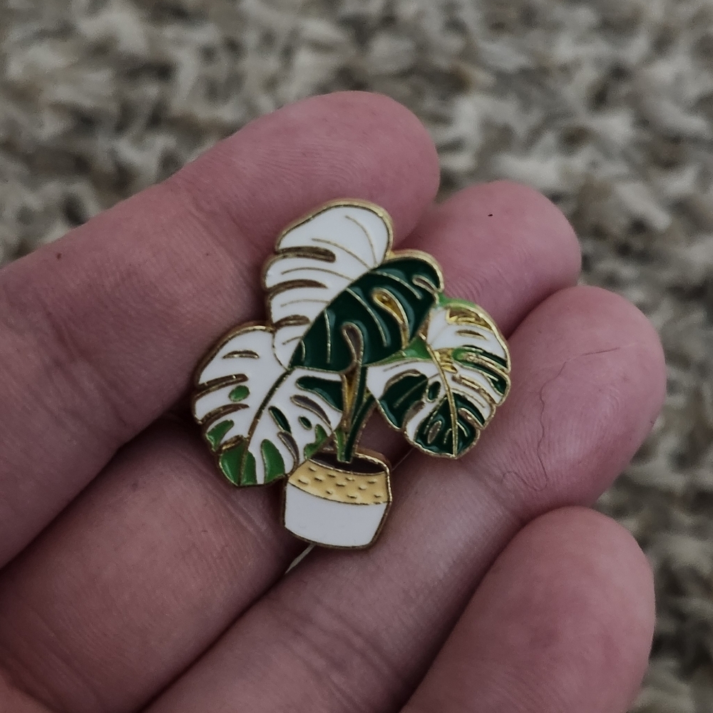 Monstera‎ Plant Enamel Pin Green Botany